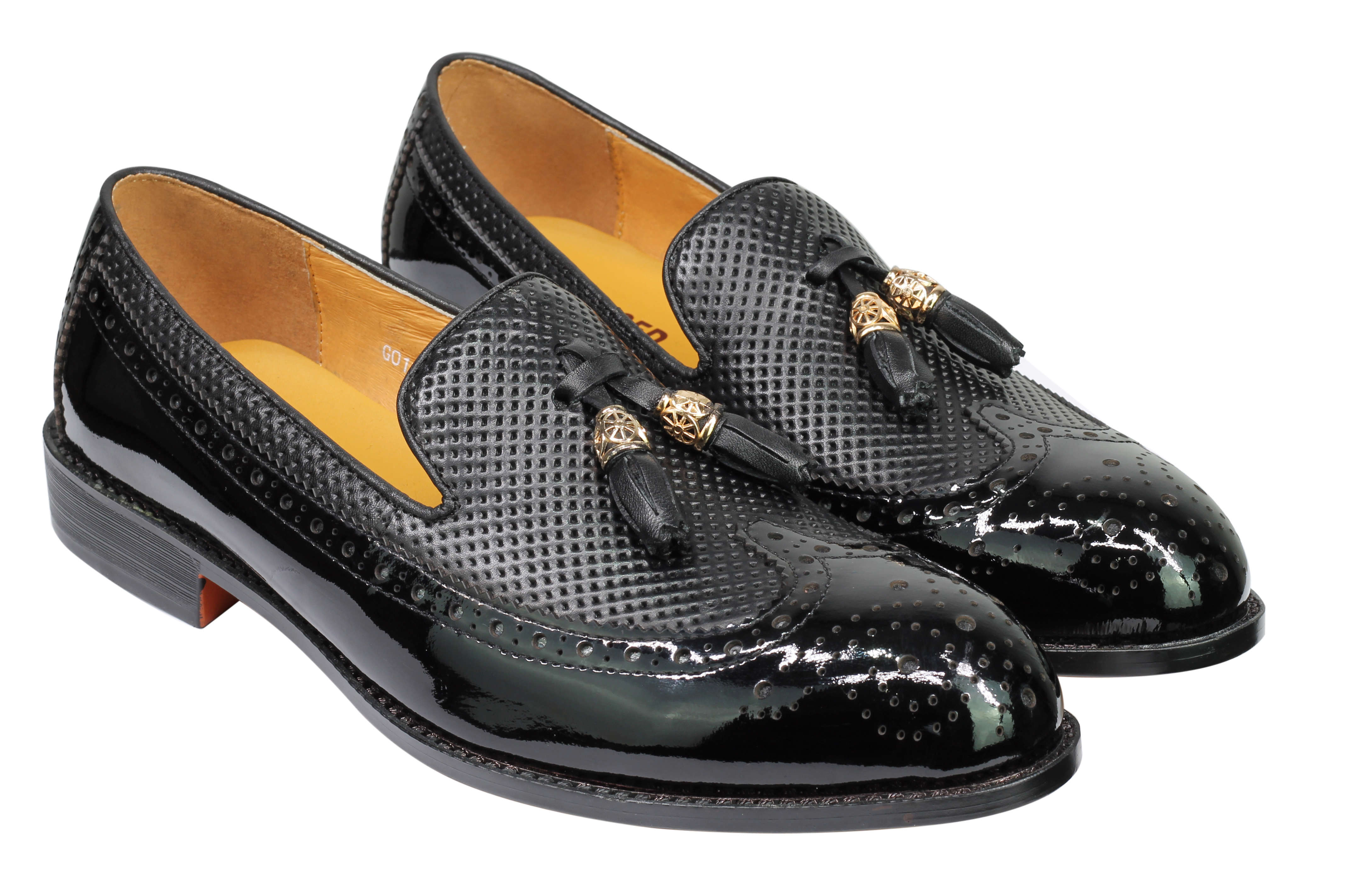 Shiny on sale leather loafers